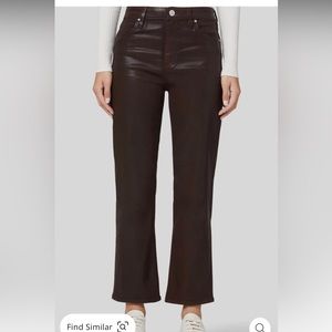 NWT Hudson Chocolate Brown Coated Jeans